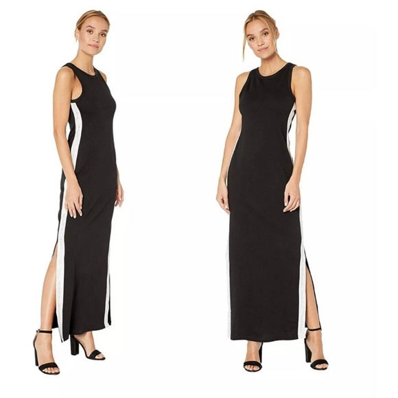 bebe Dresses & Skirts - Bebe Logo Tape Maxi Dress Thick Sweatshrt Material